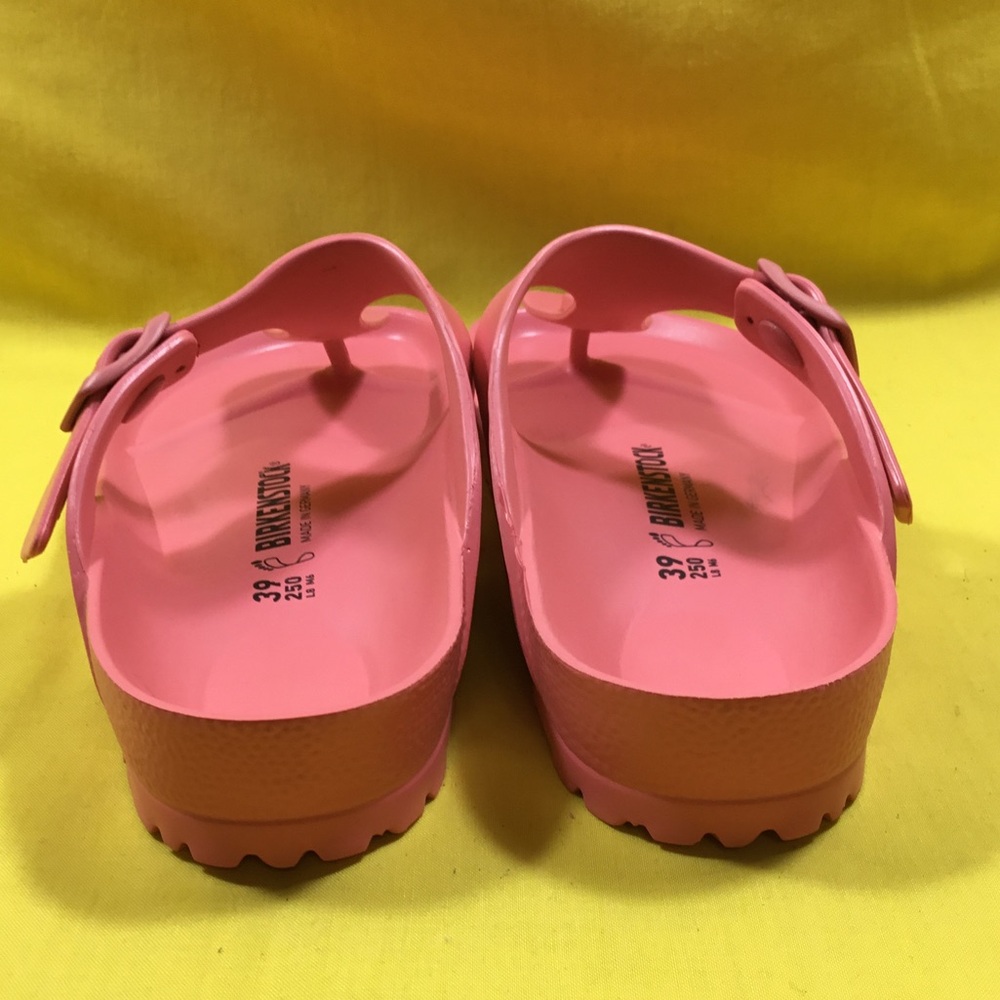 Birkenstock Women’s Pink EVA T-Strap Sandals SZ 39 - Picture 8 of 9